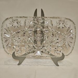 Elegant Crystal Cut Glass Platter